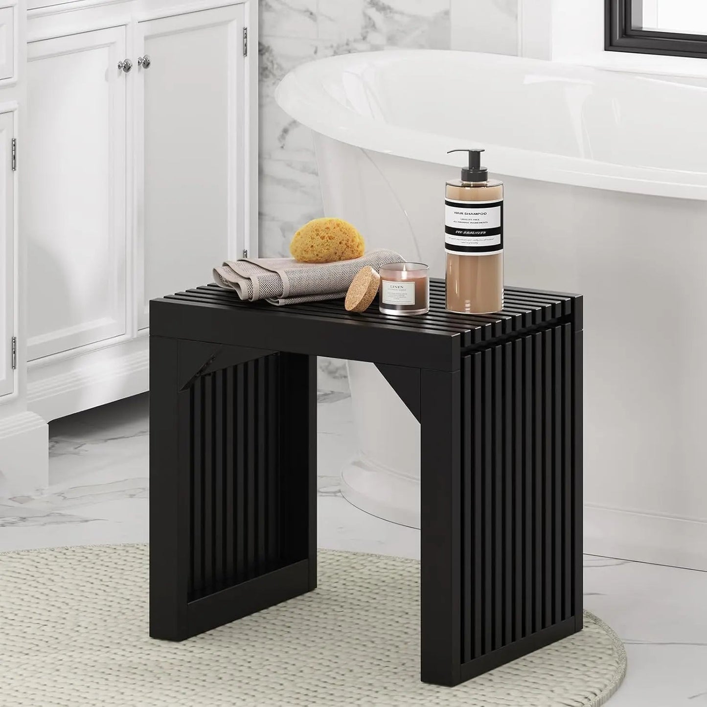 Hausvita HiKingQueens 35" Dining Bench, Indoor Wood Bench for Entryway,Living Room,Kitchen and Bedroom (Nature, Long Bench)