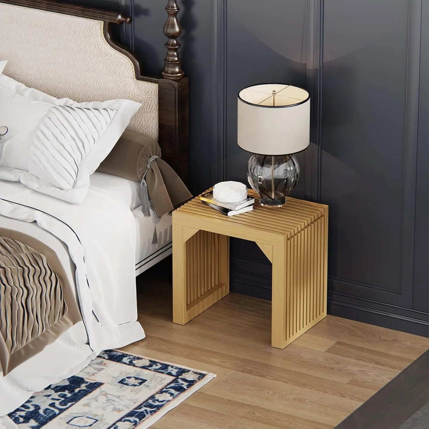 Hausvita HiKingQueens 35" Dining Bench, Indoor Wood Bench for Entryway,Living Room,Kitchen and Bedroom (Nature, Long Bench)