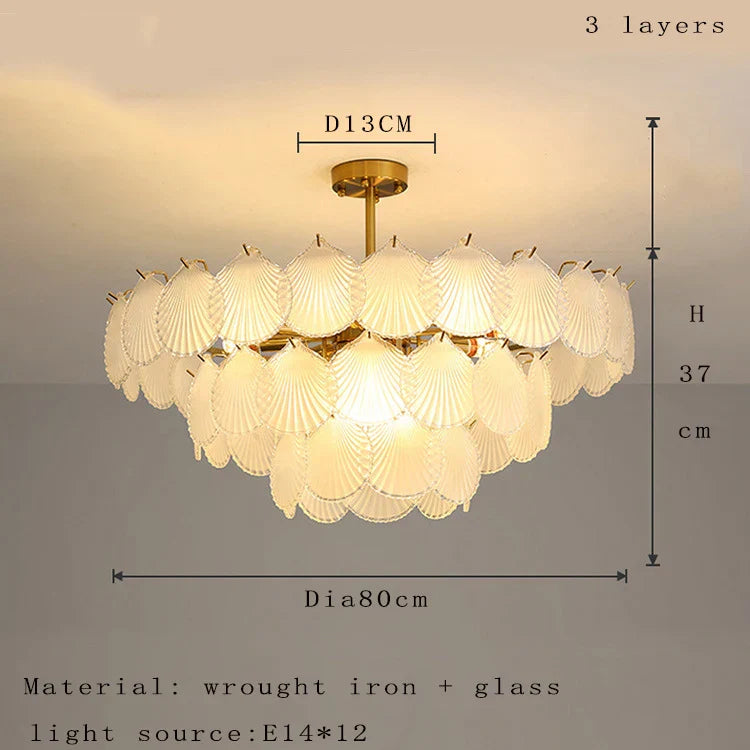 Nordic Postmodern Glass Chandelier - Simple Elegance for Your Living Room, Dining Room, Bedroom, and Study