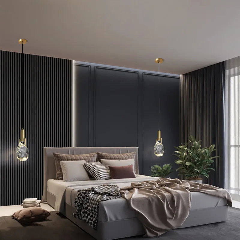 Nordic pendant light gold luxury italian light design crystal light Dining Room Kitchen suspension light indoor bedside light