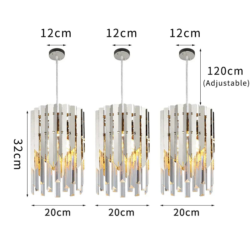 Round Gold K9 Crystal LED Chandelier for Living Spaces - Dining, Bedroom, and More