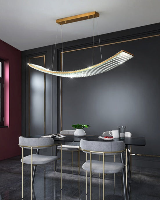 Sophia's Luxurious Arch Chandelier - Modern Crystal Brilliance