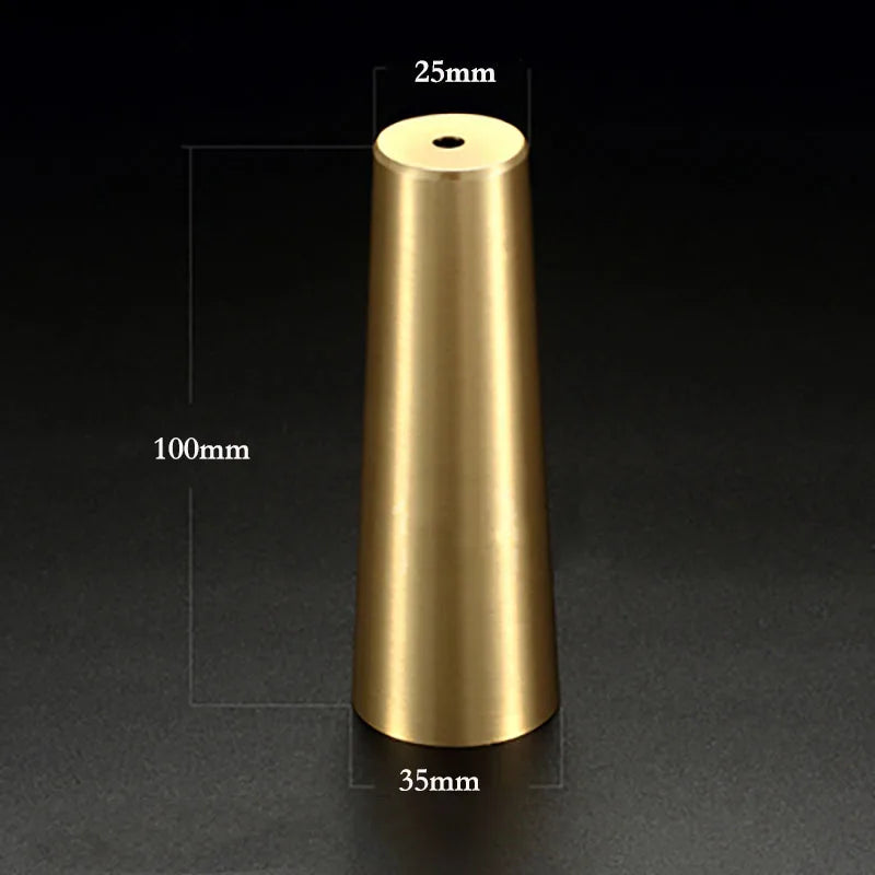 High Brass Cabinet Leg Covers – Gold Chair Cups and Table Feet Protectors for Furniture