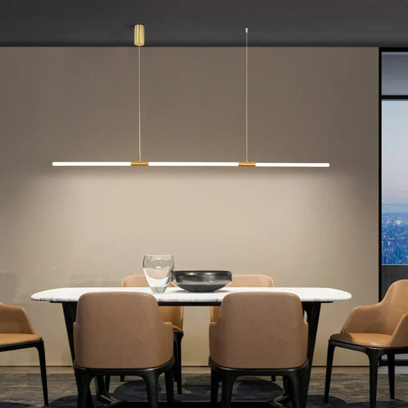Elegant Copper Plating LED Pendant Lights - Modern Lighting for Living and Study Rooms