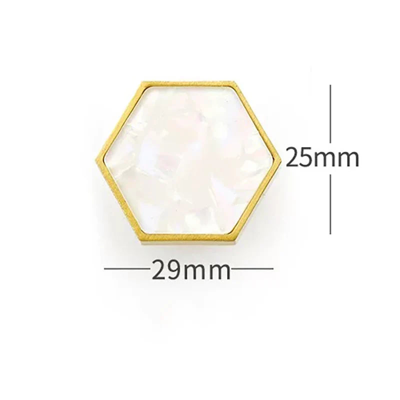 Modern Brass Shell Knobs – Colorful Cabinet Pulls for Wardrobes, Dressers, and Cupboards