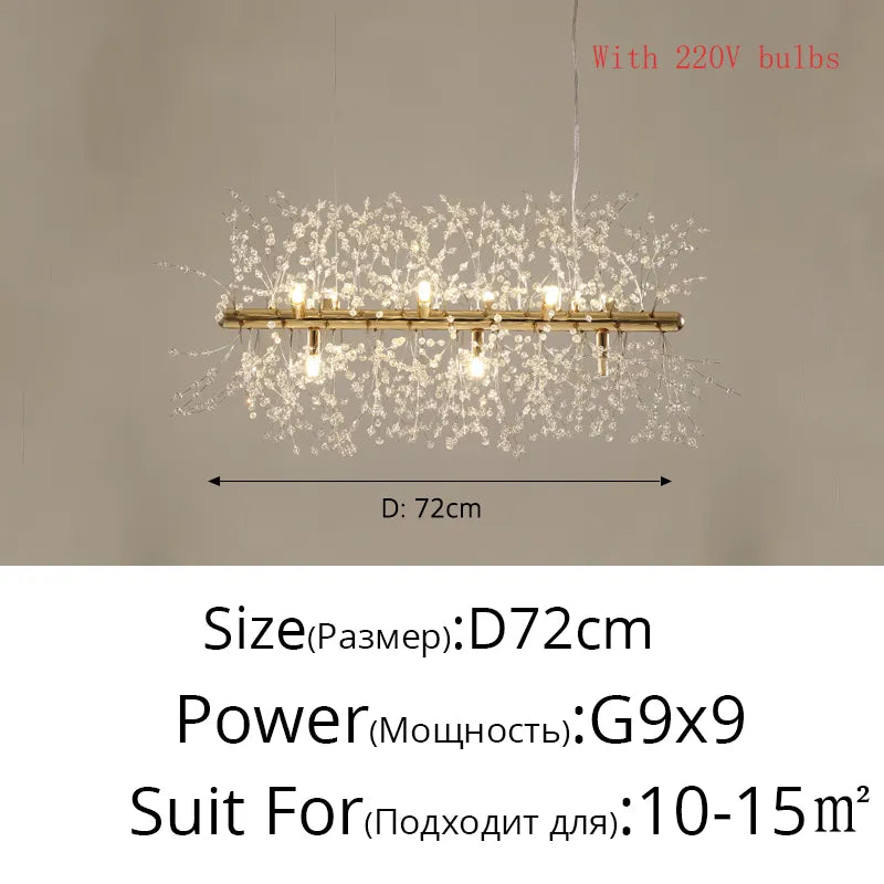 Nordic Modern LED Chandelier - Stylish Firefly Lighting for Living, Dining, and Bedroom