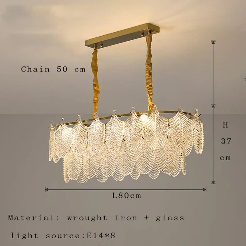 Postmodern Glass Chandelier - Elegant Lighting for Living Rooms, Bedrooms, Dining Rooms, and Model Spaces