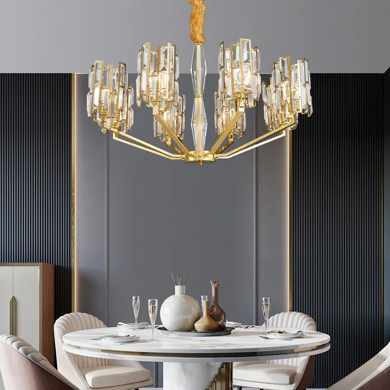 Stainless Steel Living Room Dining Room Chandelier - Designer Post-Modern Elegance for Villas and Duplex Buildings