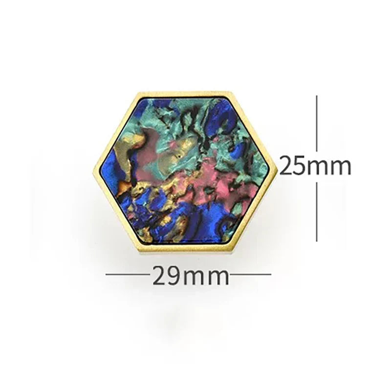 Modern Brass Shell Knobs – Colorful Cabinet Pulls for Wardrobes, Dressers, and Cupboards