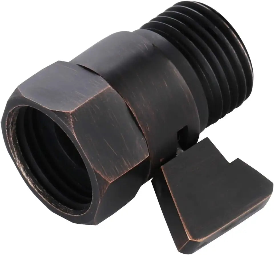Water Flow Control Valve Brass G1/2 shower Flow Restrictor Adjustable Water Volume for HandHeld Shower Head Shut Off Valve