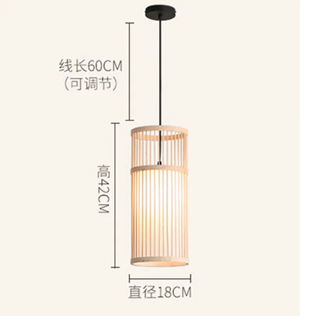 Bamboo Ceiling Lamp - Elegant Lighting for Hotel Restaurants, Tea Rooms, Cafes, and Lounge Decor