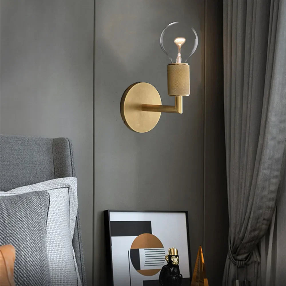 Elegant Gold Glass Wall Lamp - Post-Modern Lighting for Living, Dining, and More