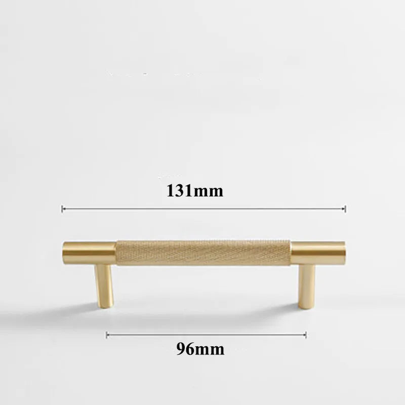 Brass Textured Cabinet Handles – Knurled Wardrobe Pulls and Drawer Knobs for Chest Drawers