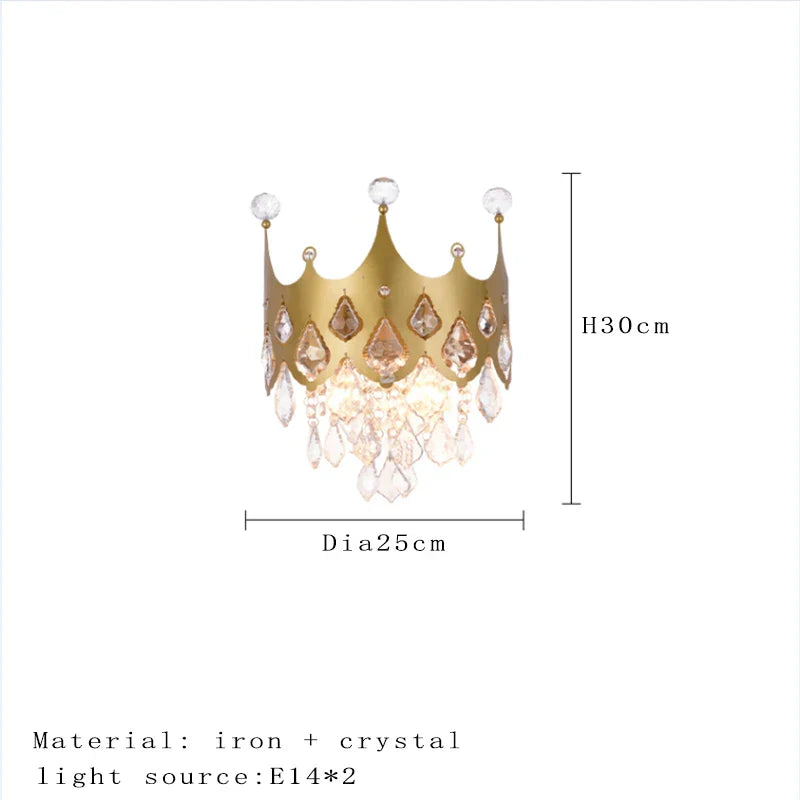 Emilia - Nordic Wall lamp Bedroom Bedside Lamp Aisle Crystal Background Wall Lamp Creative Modern Minimalist Home Living Room Wall Lamp