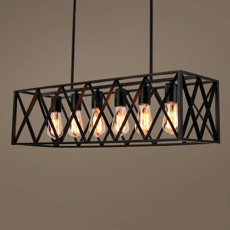Elena's Retro Loft 6 Bulb Industrial Chandelier