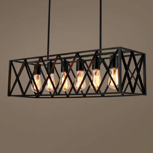 Elena's Retro Loft 6 Bulb Industrial Chandelier