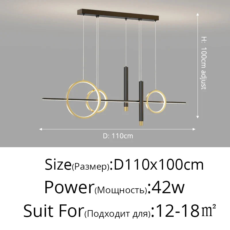 Contemporary LED Pendant Lights - Ideal for Dining Tables, Kitchens, Bedrooms, Living Rooms, and More