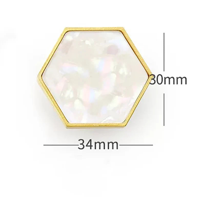 Modern Brass Shell Knobs – Colorful Cabinet Pulls for Wardrobes, Dressers, and Cupboards