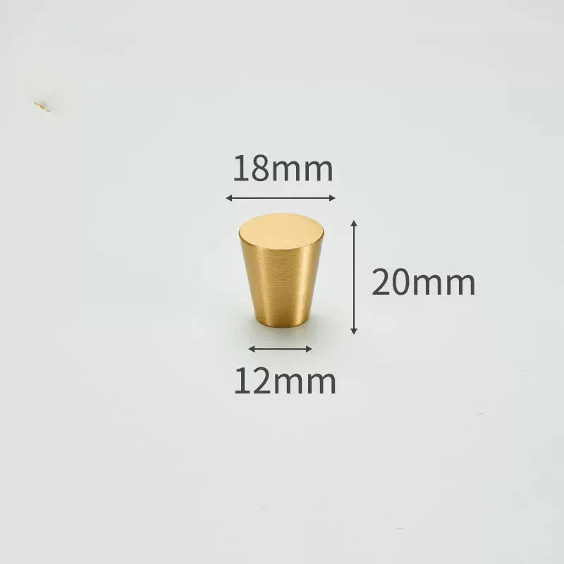 Modern Simple Solid Brass Cabinet Knobs – Wardrobe Handles and Kitchen Pulls