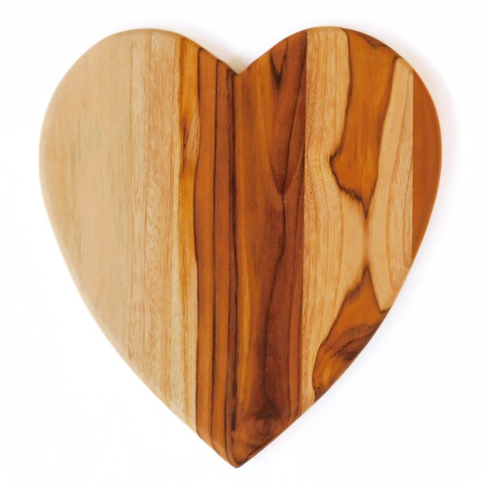 Teak Wood Heart Shaped Serving Board