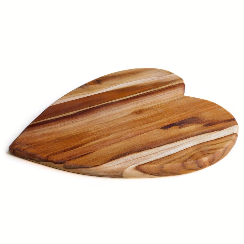 Teak Wood Heart Shaped Serving Board
