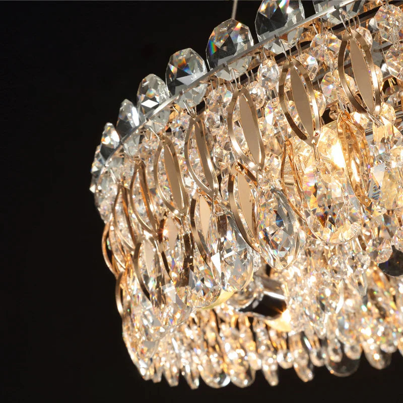 New Light Luxury K9 Crystal Chandelier - Chrome Elegance for Living, Dining, and Bedrooms