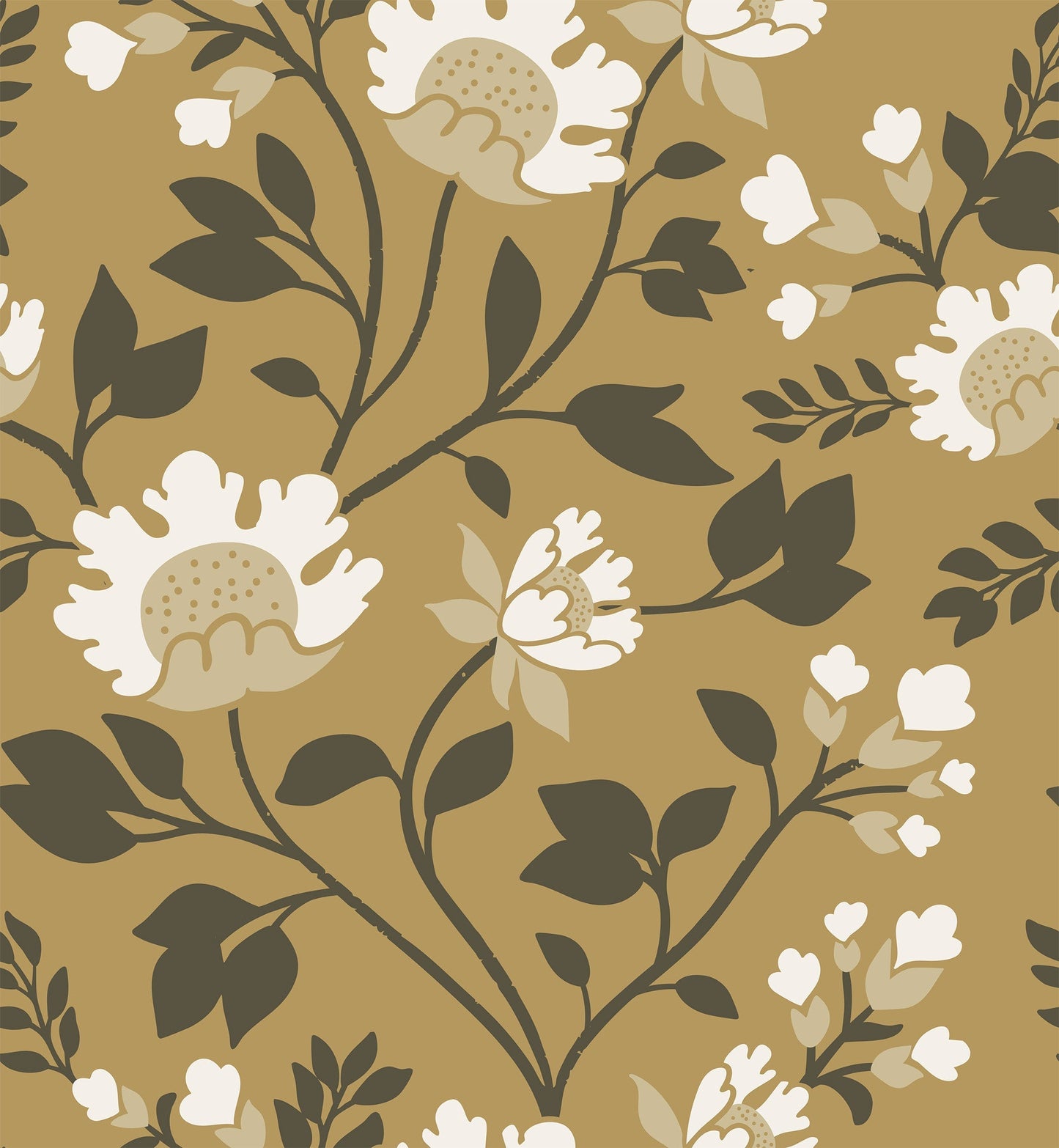Hedgerow Bloom Wallpaper - Botanical Elegance