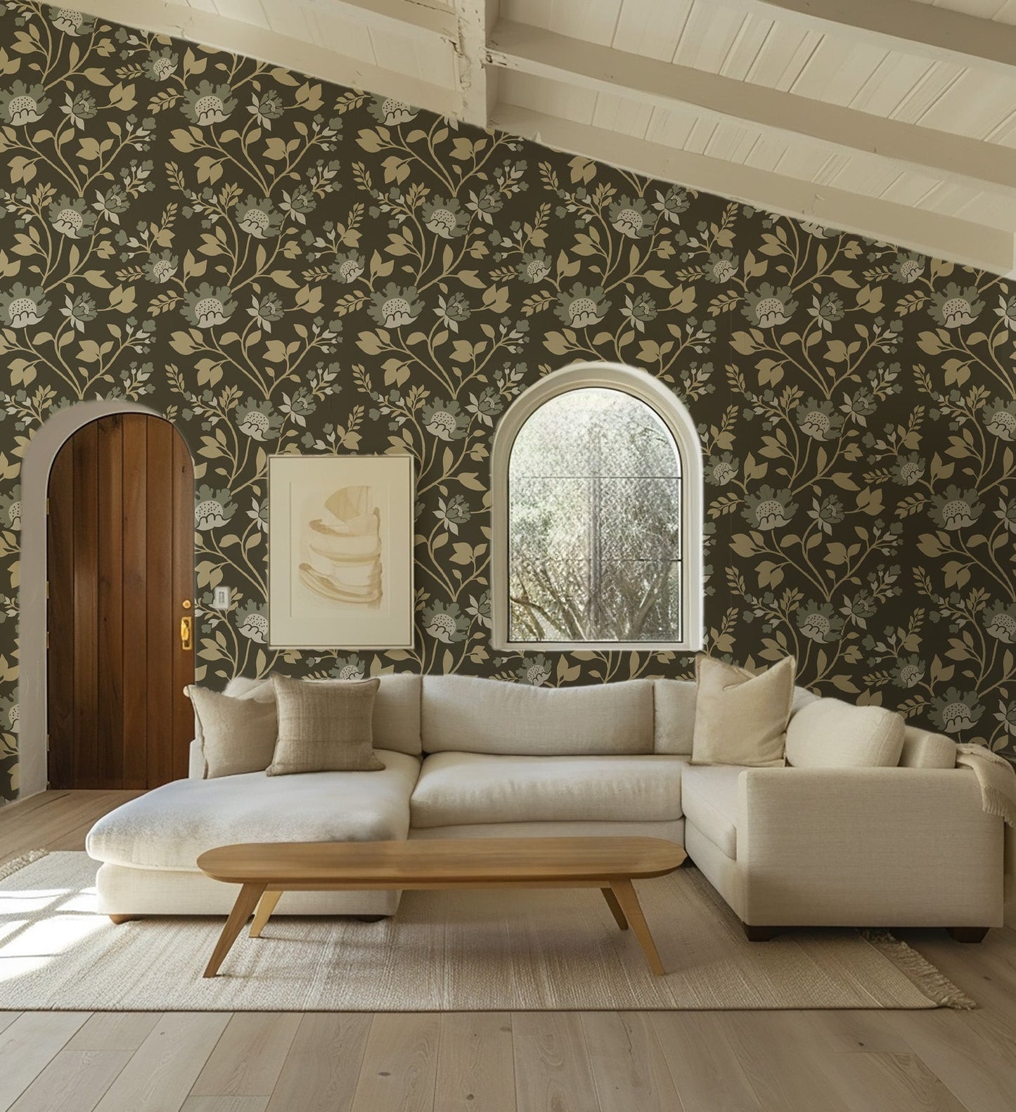 Hedgerow Bloom Wallpaper - Botanical Elegance