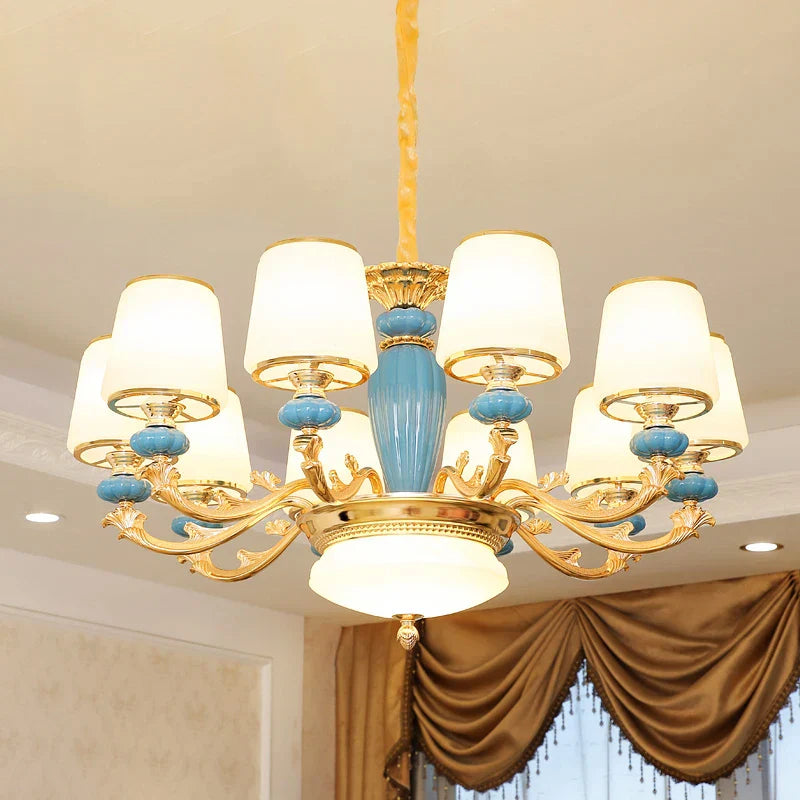 Modern Nordic Ceramic Crystal Chandelier - A Minimalist Lighting Fixture for Living Rooms, Dining Areas, Bedrooms, and Homes