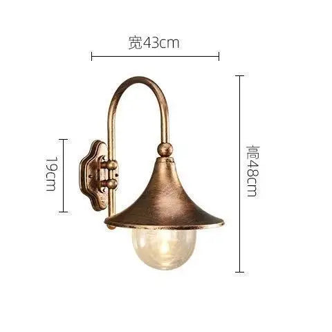 Vintage Outdoor Wall Light - European Villa Sconce Lamp with E27 Socket, Waterproof Garden and Doorway Lighting, ZM1022