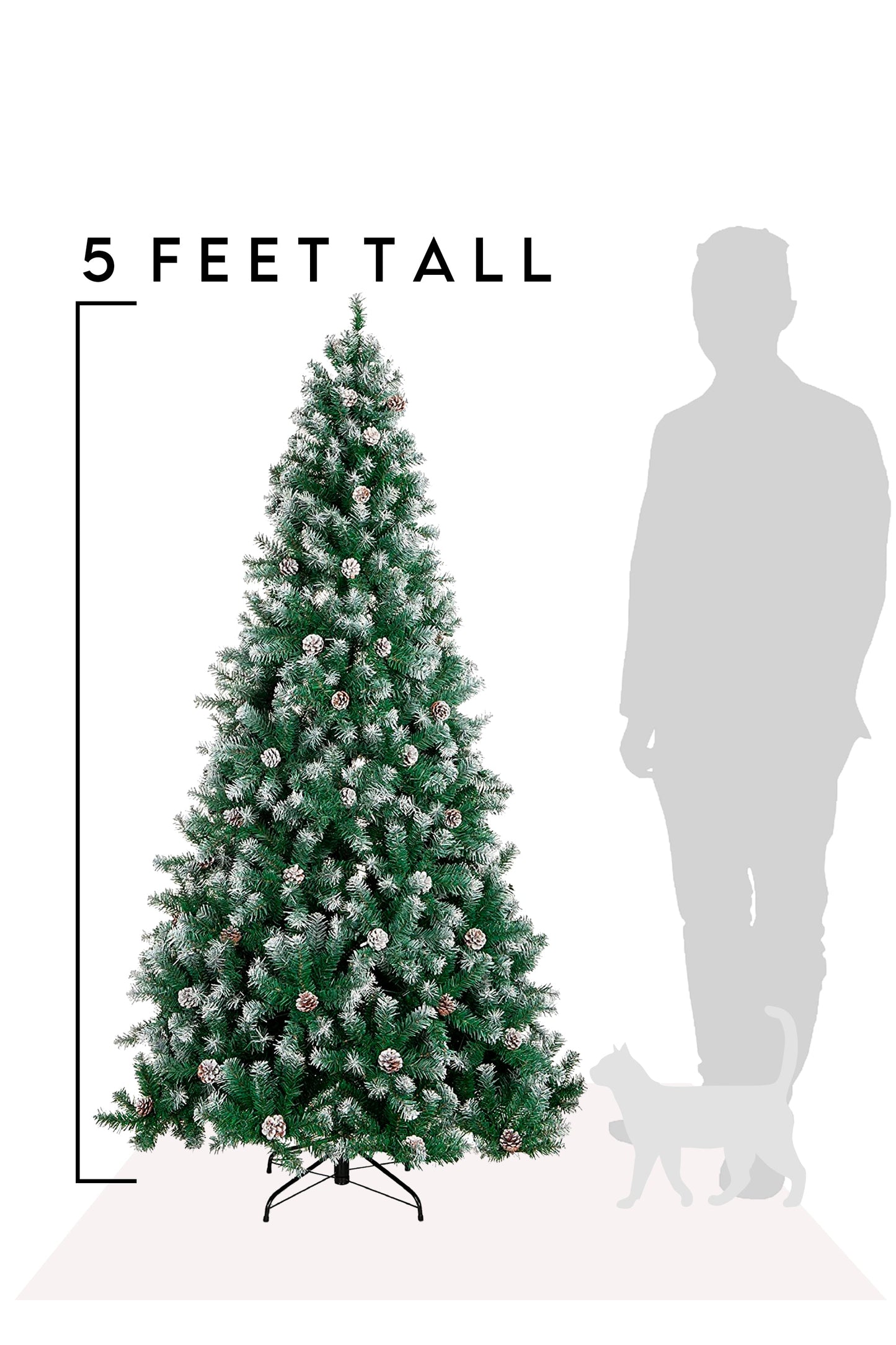 Frosted Oregon Fir with Snow Dusted Pine Cones
