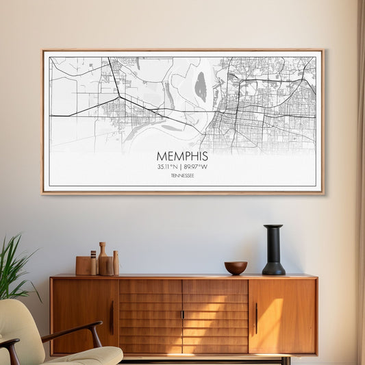 Memphis City Map, Tennessee Map, Map Art, Minimalist Wall Art, Wall Art, Canvas Art, Travel Gifts For Women, Country Home Décor, Music Room