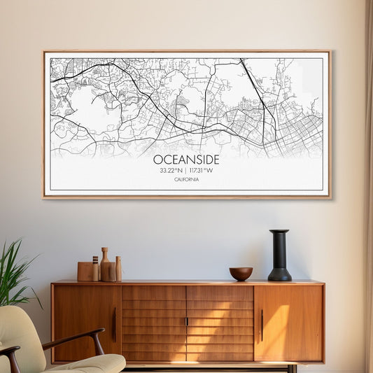 Oceanside City Map, California Art, Map Print, Minimalist Wall Art, Wall Art, Canvas Art, Beach House Wall Art, Landscape Wall Art, Prints