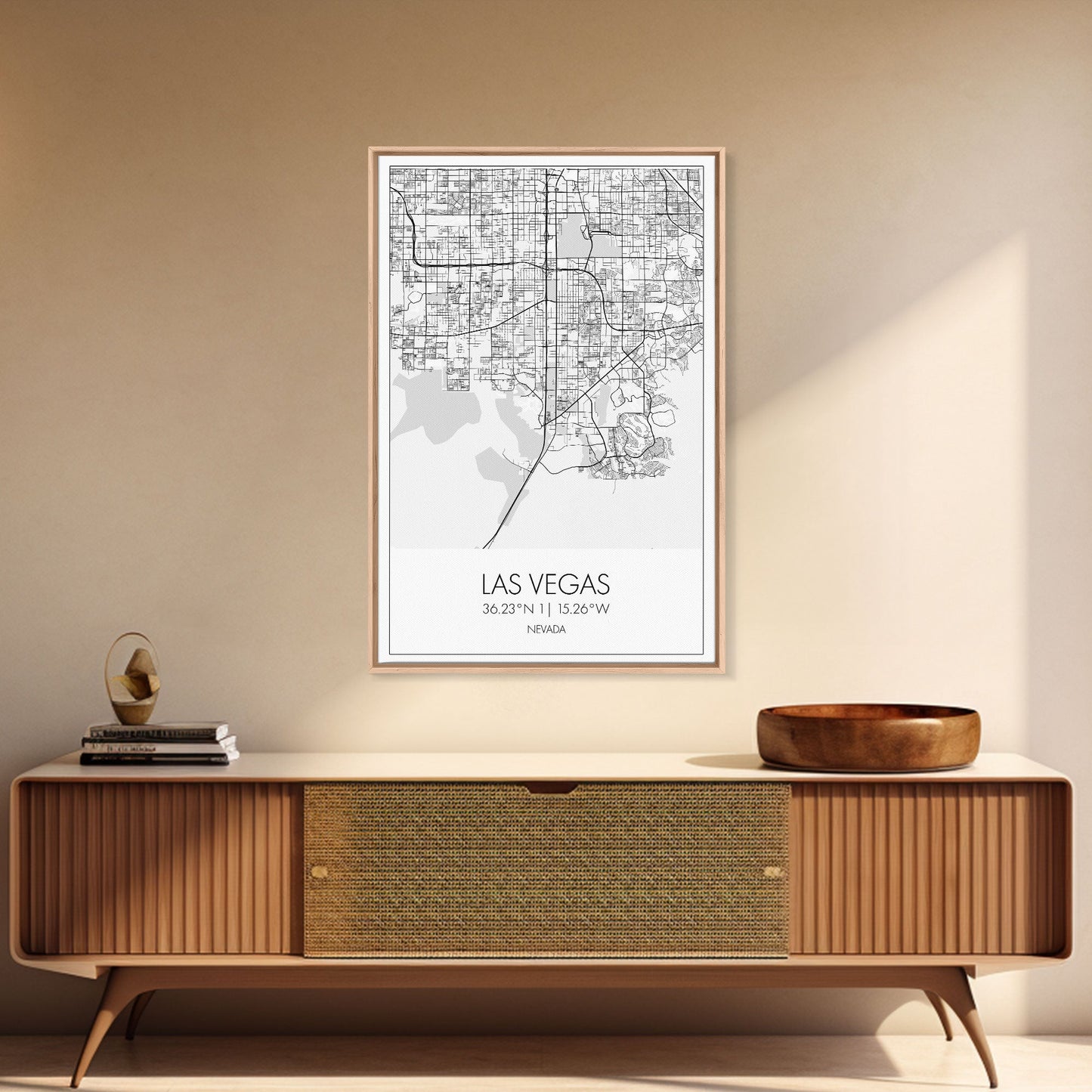 Las Vegas Street Map, Nevada Map, City Map Art, Modern Wall Art, Wall Art, Canvas Print, Travel Wall Décor, Dorm Wall Print, Couples Gift