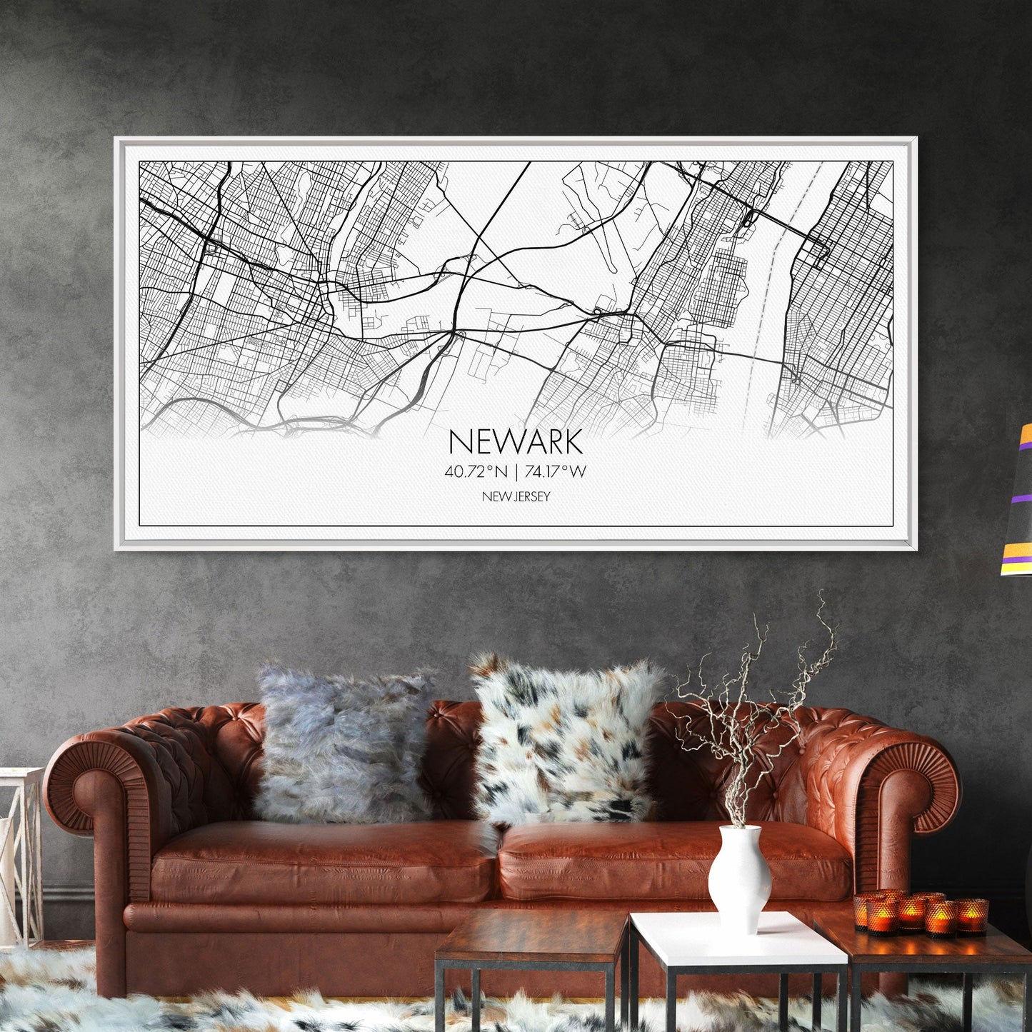 Newark City Map, New Jersey Art, Map Print, Minimalist Wall Art, Wall Art, Canvas Art, Travel Wall Art, Friend Gift, Teen Birthday Gift