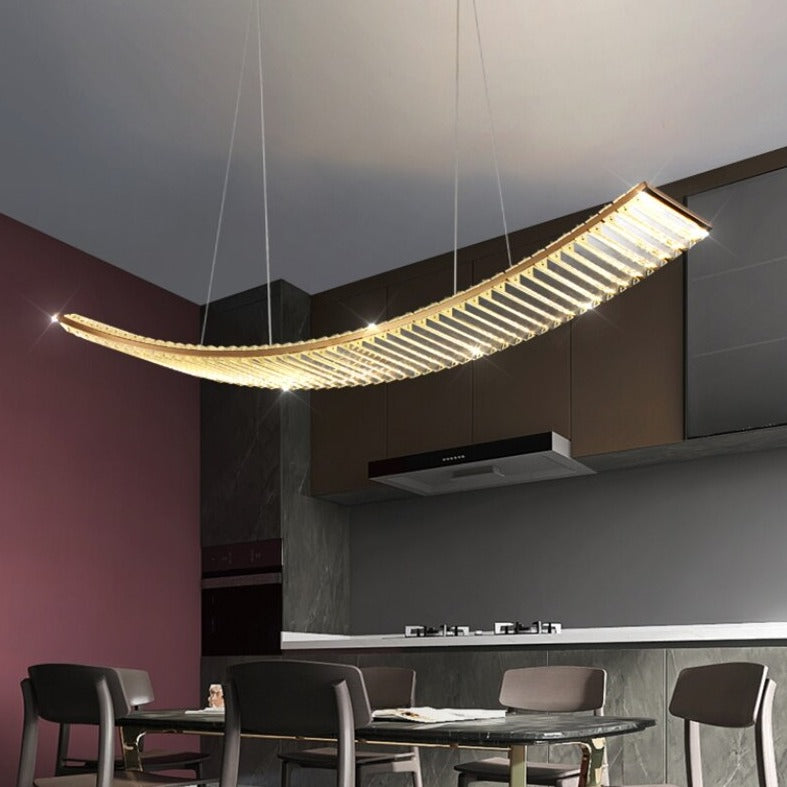 Sophia's Luxurious Arch Chandelier - Modern Crystal Brilliance