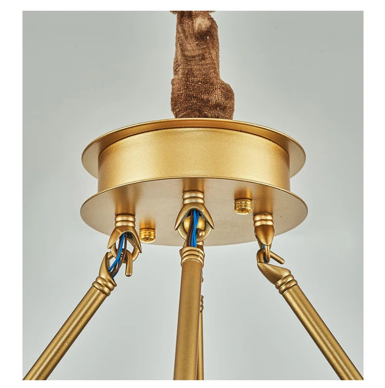 Zoe's K9 Crystal Modern Glass Chandelier - Copper Luxury Hanging Lamp