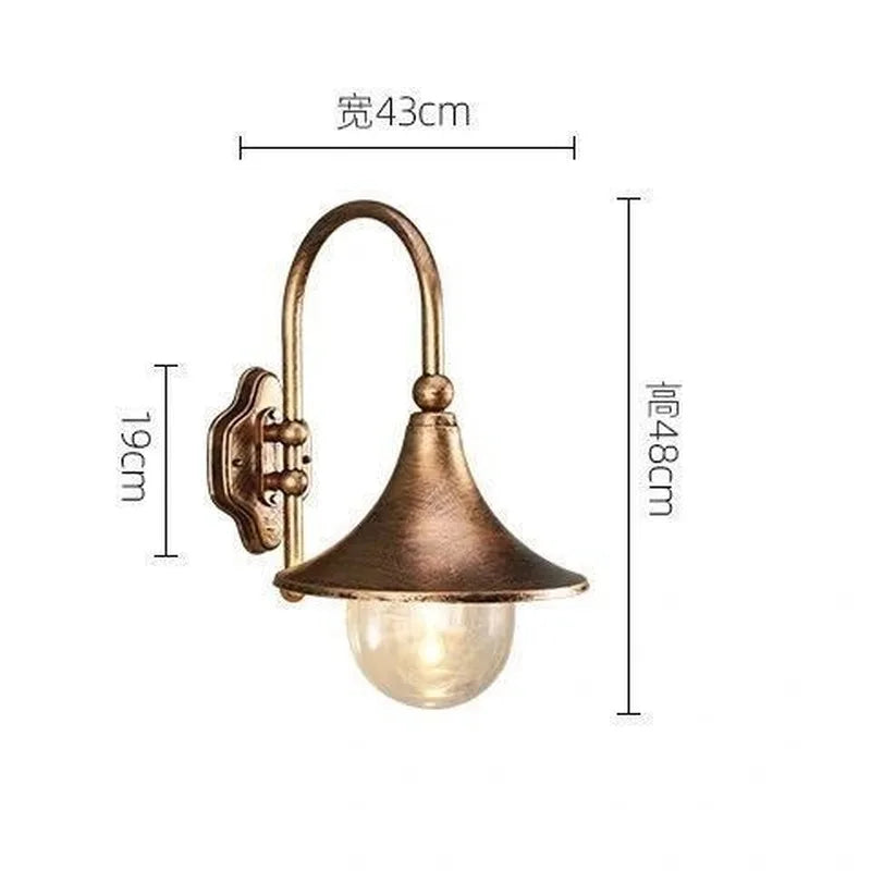 Vintage Outdoor Wall Light - European Villa Sconce Lamp with E27 Socket, Waterproof Garden and Doorway Lighting, ZM1022