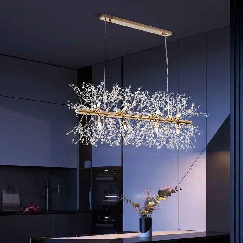 Nordic Modern LED Chandelier - Stylish Firefly Lighting for Living, Dining, and Bedroom