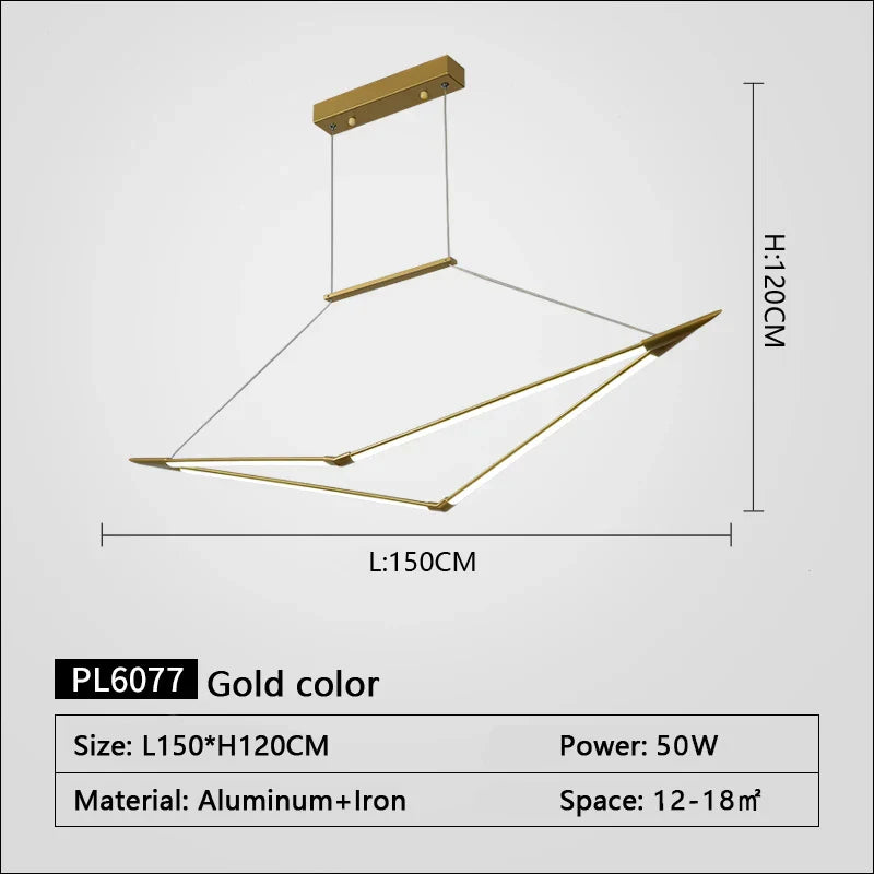 Contemporary RC+Dimmable Chandelier - Perfect for Living Rooms, Dining Rooms, and Kitchens in Black, White, or Gold Finish