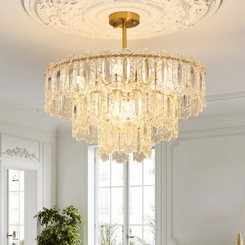 Elegant Post-Modern Glass Chandelier - A Personality Creative High-End Addition for Living Rooms, Dining Rooms, and Bedrooms