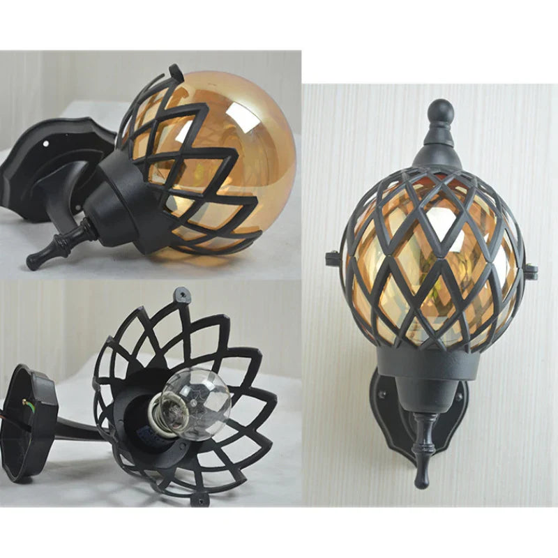 Outdoor Wall Lamp - Retro Design, Waterproof, Ideal for Balconies, Gardens, Villas, and Exterior Decor
