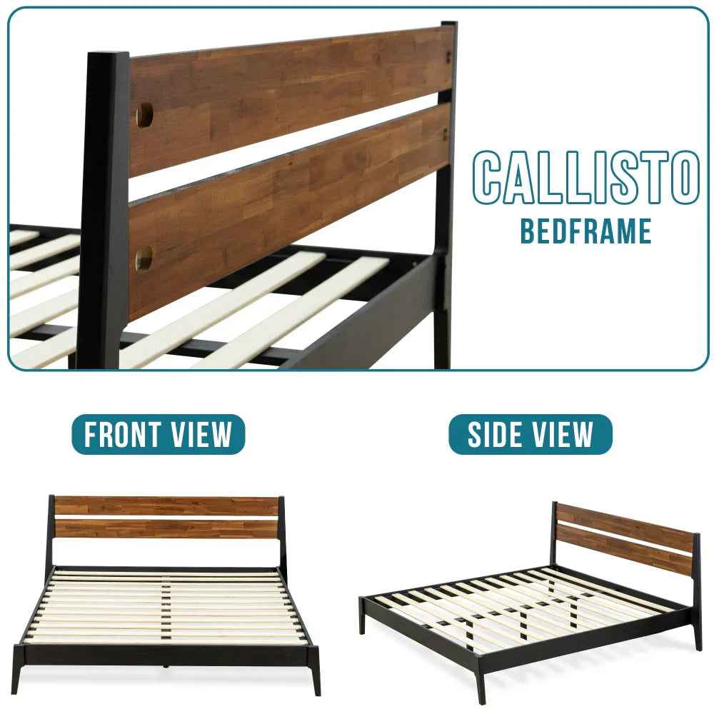 Acacia Callisto Deluxe Solid Wood Bed Frame for Superior Comfort and Style