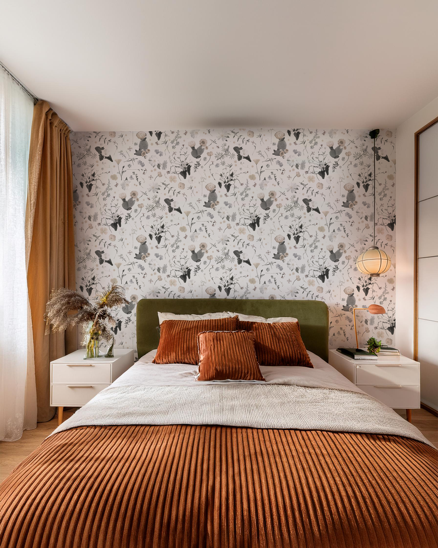 California Native Wallpaper, muted white