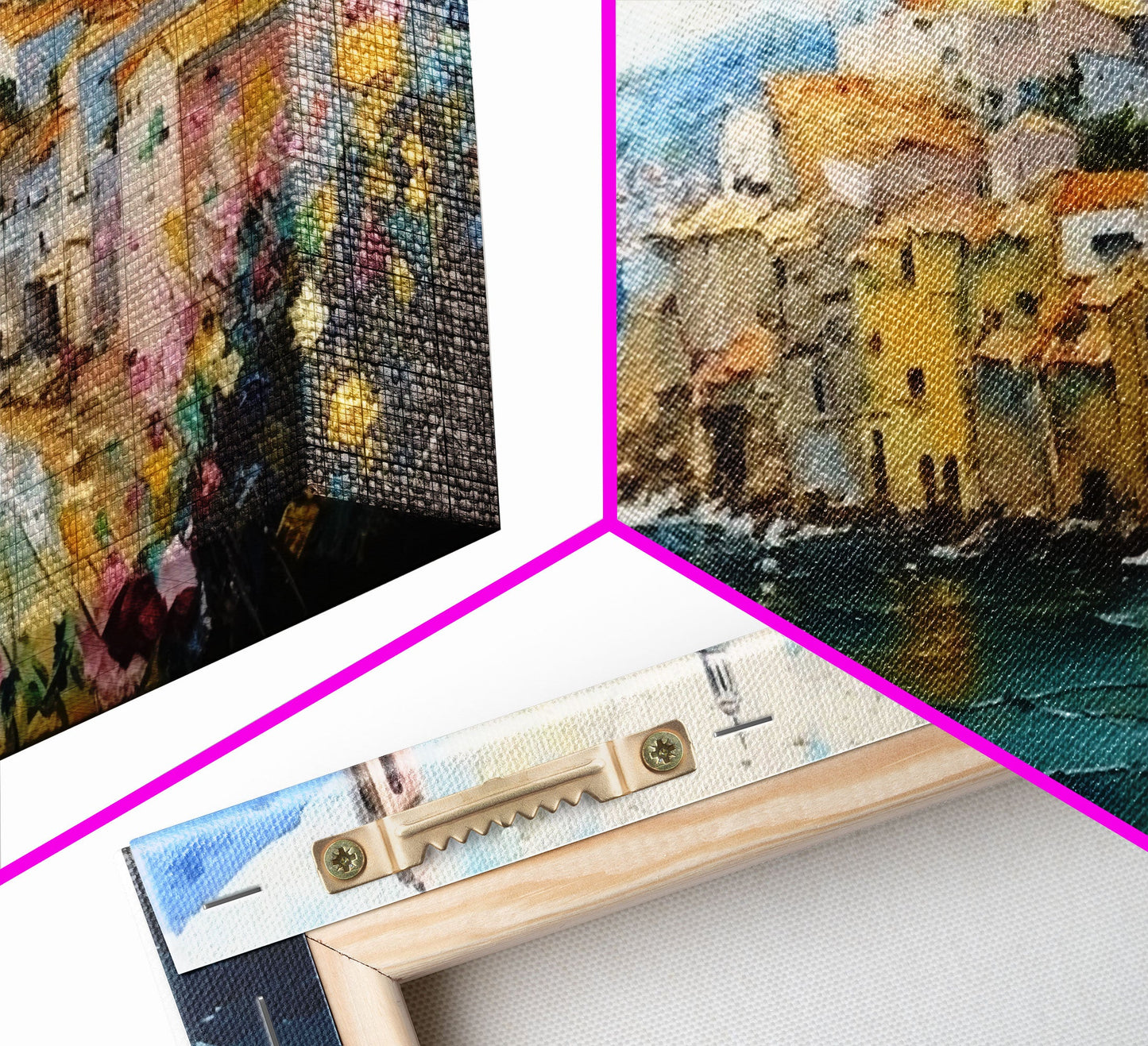 Italian Villa Art, Wall Art Prints, Amalfi Coast, Italy Art, Seascape Wall Art, Framed Canvas Print, Kitchen Wall Art, Wall Decor Art