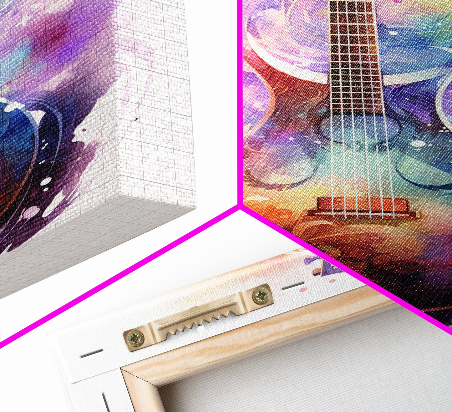 Lute Art, Stringed Instrument Print, Framed Canvas Art, Fantasy Decor, Art / Gift For The Bard Player