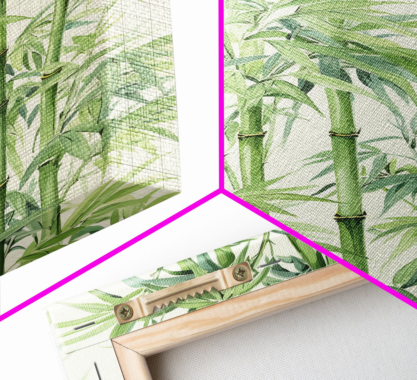Wabi Sabi Bamboo Wall Art Print, Zen Decor, Zen Wall Art, Botanical Print, Bamboo Painting, Meditation Decor, Bamboo Decor, Framed Canvas