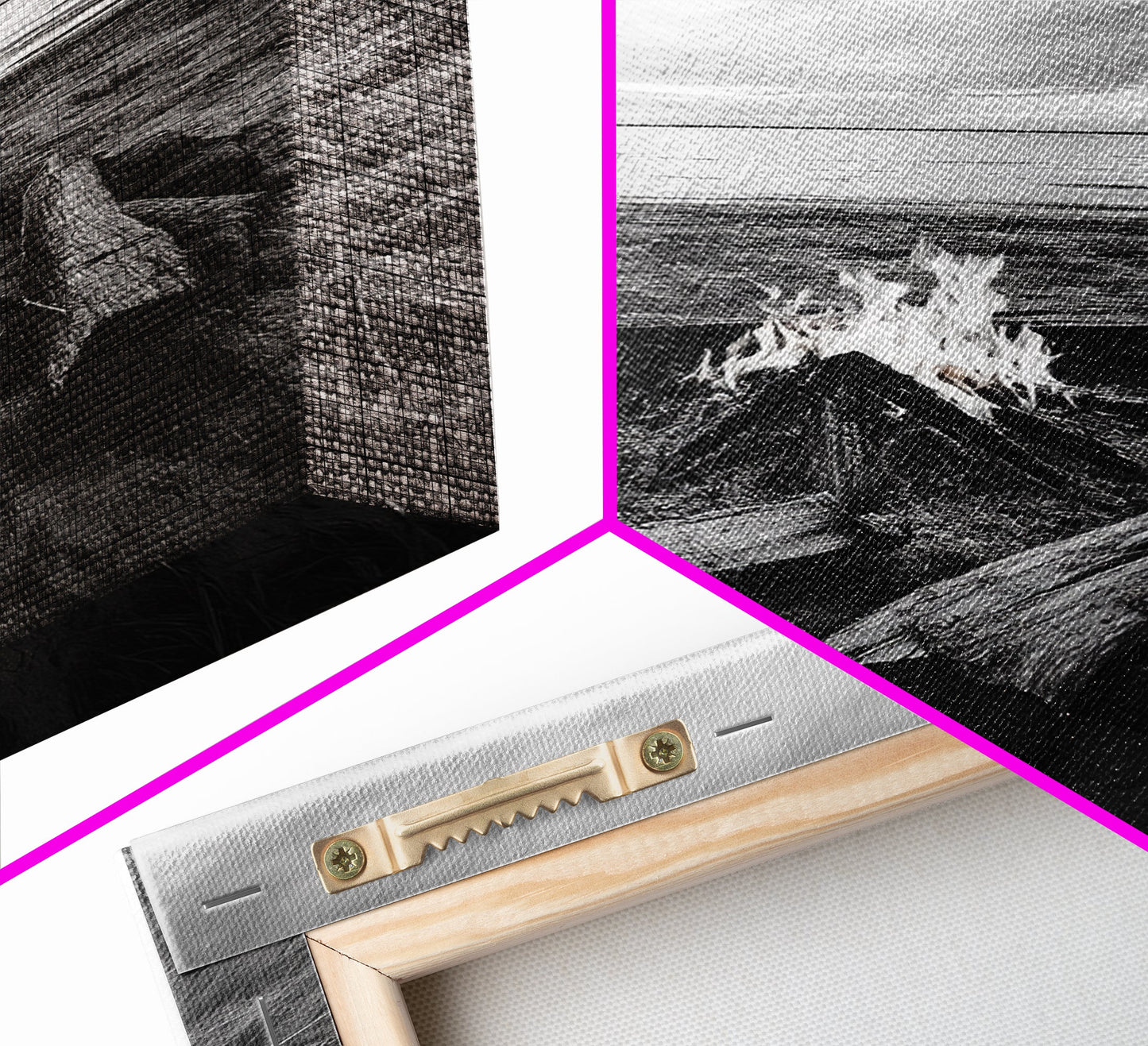 Coastal campfire glow, serene seaside bonfire, sunset flames, sandy warmth, Framed Canvas Print, Fall decor, cozy cabin wall art