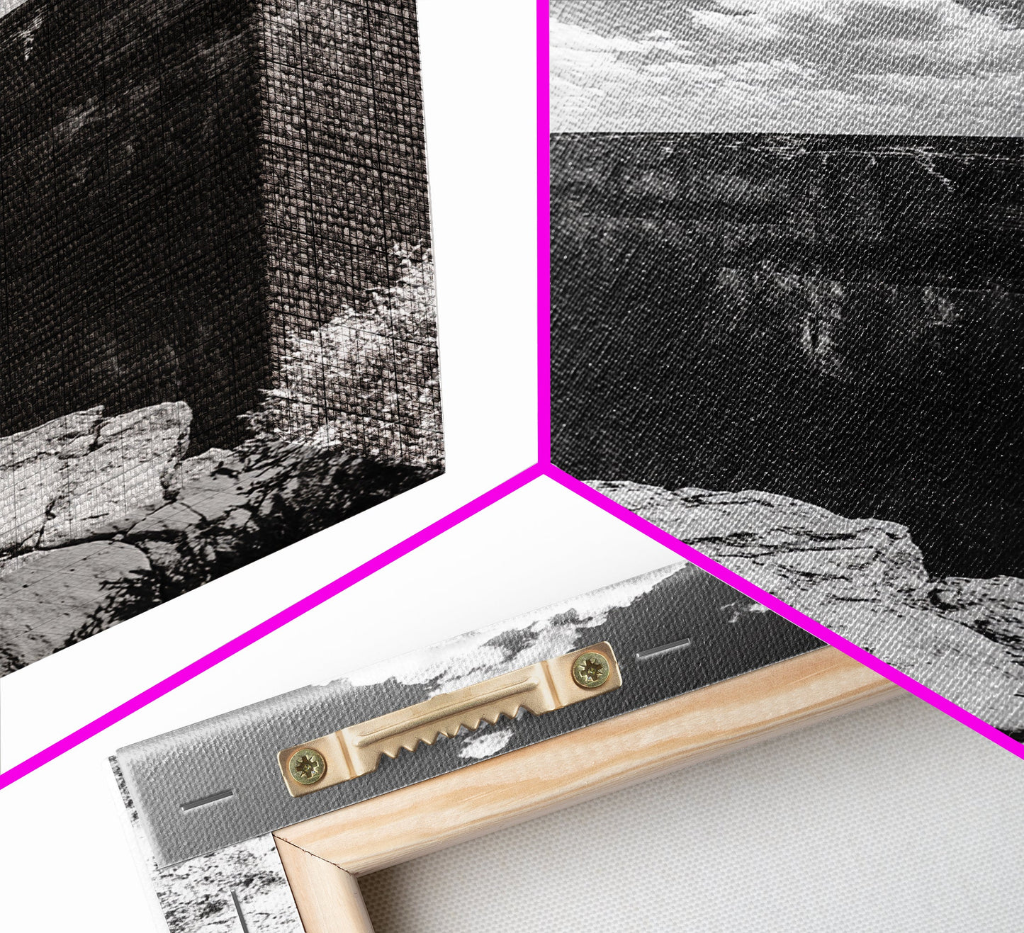 Grand Canyon, Desert, Clouds, Depth - Epic canyon view, Canvas Print, adventurous living room centerpiece, nature-inspired wall art