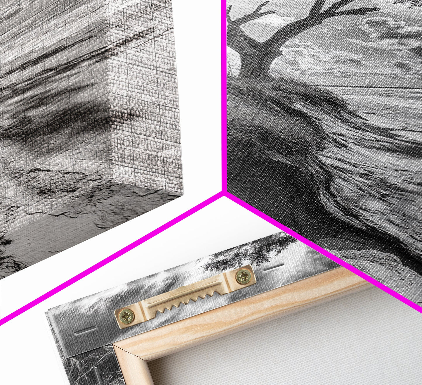 Coastal Tree Scene, Wind Swept Dune, Ocean Beach Horizon, Autumn Coastal Wall Art, Framed Canvas Print, Nature Lover Home Decor